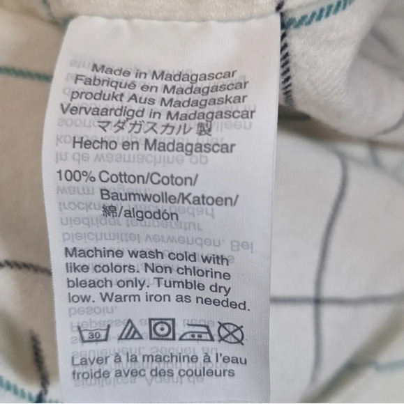 J. Crew 1/4 zip flannel plaid over sized shirt - Picture 10 of 10